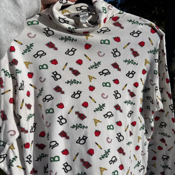 VINTAGE 90S the eagles eye long sleeve turtleneck L/XL back to school - Picture 7 of 7